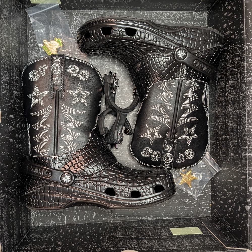 Crocs Cowboy Boots Limited Edition 2023 Womens Size 7 / Men's 5 Western Shoe